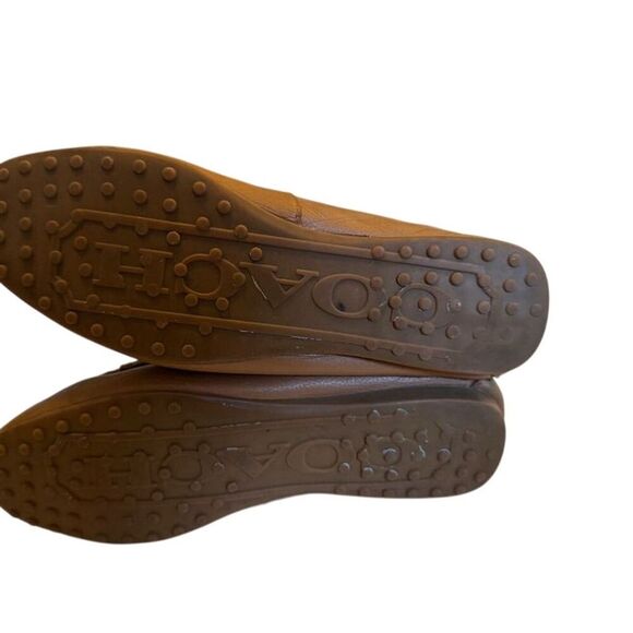 Coach Women's Fredrica Loafers Brown Leather Size 7.5B Slip On Flats - Picture 8 of 10